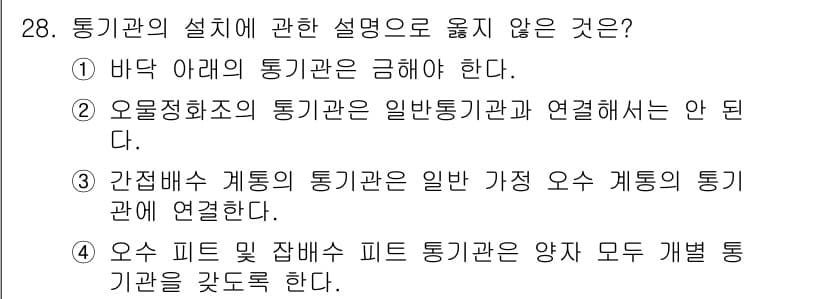 건축설비산업기사 2016년 28번 - 정답과 핵심 포인트를 검수 중인 기출문제