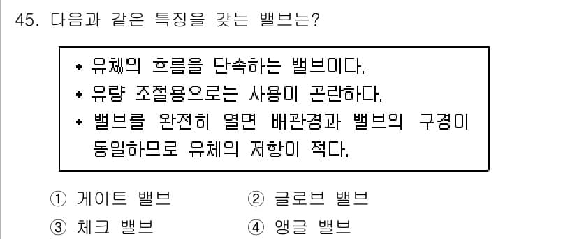 건축설비산업기사 2016년 45번 - 정답과 핵심 포인트를 검수 중인 기출문제