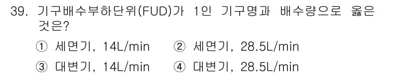 건축설비산업기사 2017년 39번 - 정답과 핵심 포인트를 검수 중인 기출문제