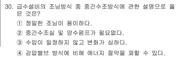 건축설비산업기사 2018년 30번 - 정답과 핵심 포인트를 검수 중인 기출문제