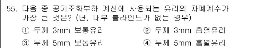 건축설비산업기사 2018년 55번 - 정답과 핵심 포인트를 검수 중인 기출문제