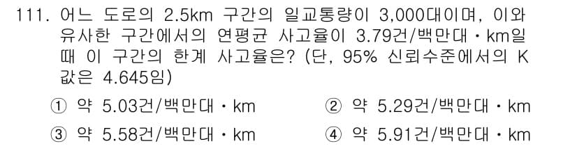 교통기사 2016년 112번 - 정답과 핵심 포인트를 검수 중인 기출문제