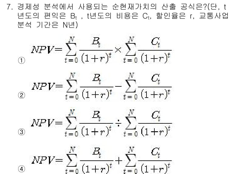 교통기사 2016년 7번 - 정답과 핵심 포인트를 검수 중인 기출문제