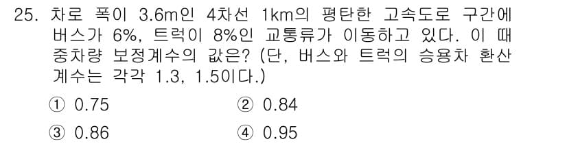 교통기사 2018년 25번 - 정답과 핵심 포인트를 검수 중인 기출문제