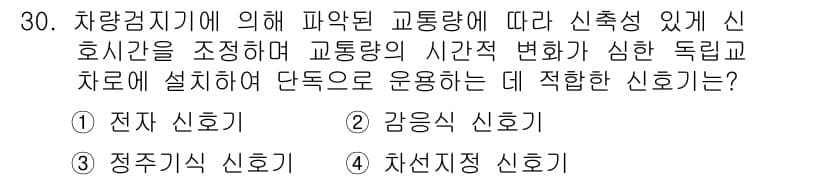 교통기사 2018년 30번 - 정답과 핵심 포인트를 검수 중인 기출문제