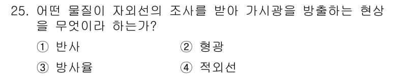 침투비파괴검사산업기사 2015년 25번 - 정답과 핵심 포인트를 검수 중인 기출문제