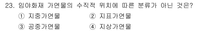 화재감식평가산업기사 2017년 23번 - 정답과 핵심 포인트를 검수 중인 기출문제