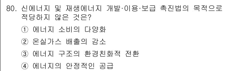 신재생에너지발전설비산업기사 2018년 80번 - 정답과 핵심 포인트를 검수 중인 기출문제