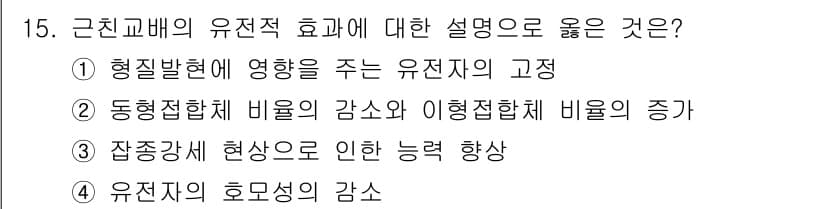 축산산업기사 2015년 15번 - 정답과 핵심 포인트를 검수 중인 기출문제