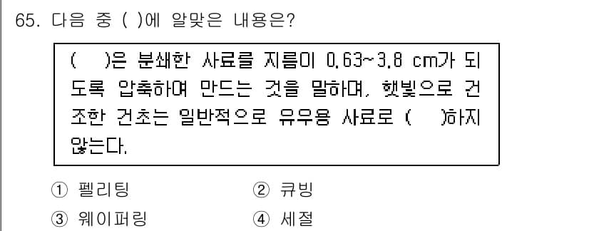 축산산업기사 2015년 65번 - 정답과 핵심 포인트를 검수 중인 기출문제