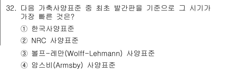축산산업기사 2016년 32번 - 정답과 핵심 포인트를 검수 중인 기출문제