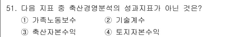 축산산업기사 2016년 51번 - 정답과 핵심 포인트를 검수 중인 기출문제
