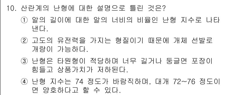 축산산업기사 2018년 10번 - 정답과 핵심 포인트를 검수 중인 기출문제