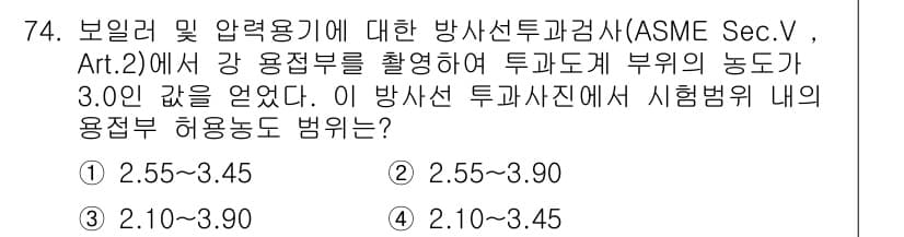 방사선비파괴검사기사(구) 2015년 75번 - 정답과 핵심 포인트를 검수 중인 기출문제