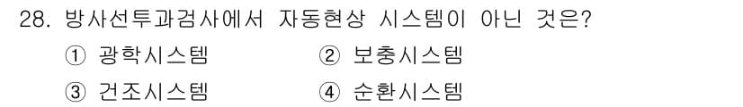 방사선비파괴검사기사 2018년 28번 - 정답과 핵심 포인트를 검수 중인 기출문제