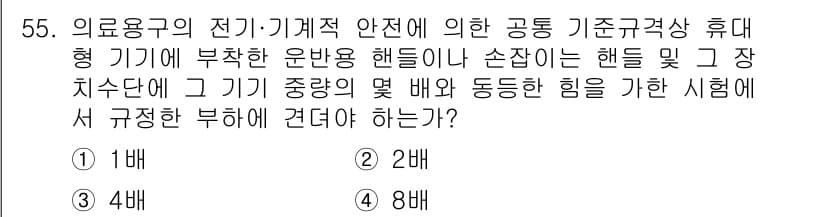 의공기사 2015년 55번 - 정답과 핵심 포인트를 검수 중인 기출문제