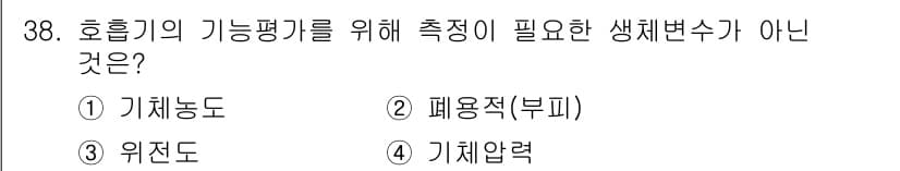 의공기사 2017년 38번 - 정답과 핵심 포인트를 검수 중인 기출문제