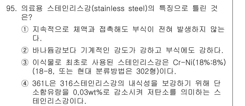 의공기사 2017년 95번 - 정답과 핵심 포인트를 검수 중인 기출문제