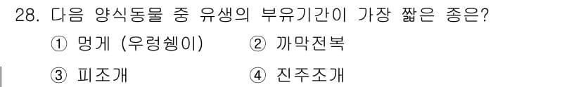 수산양식기사 2016년 28번 - 정답과 핵심 포인트를 검수 중인 기출문제