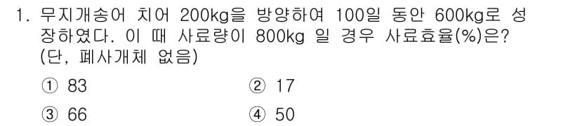 수산양식기사 2017년 1번 - 정답과 핵심 포인트를 검수 중인 기출문제