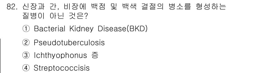 수산양식기사 2017년 84번 - 정답과 핵심 포인트를 검수 중인 기출문제
