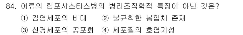 수산양식기사 2018년 84번 - 정답과 핵심 포인트를 검수 중인 기출문제