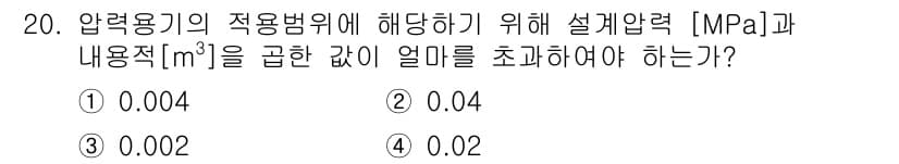 가스기능장 2016년 20번 - 정답과 핵심 포인트를 검수 중인 기출문제