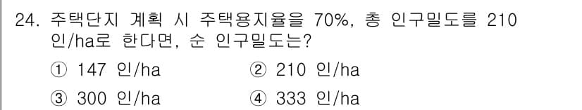 도시계획기사 2018년 24번 - 정답과 핵심 포인트를 검수 중인 기출문제
