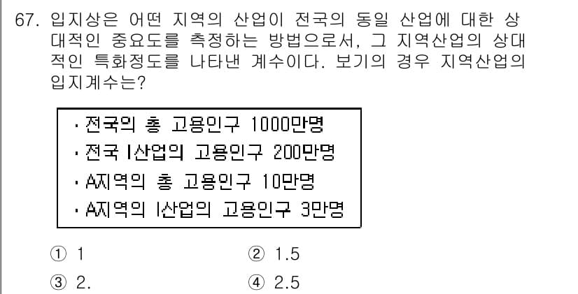 도시계획기사 2018년 67번 - 정답과 핵심 포인트를 검수 중인 기출문제