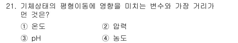 가스기사 2018년 21번 - 정답과 핵심 포인트를 검수 중인 기출문제