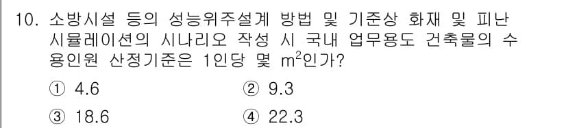 소방시설관리사 2016년 10번 - 정답과 핵심 포인트를 검수 중인 기출문제