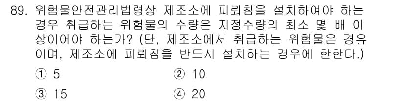소방시설관리사 2016년 89번 - 정답과 핵심 포인트를 검수 중인 기출문제