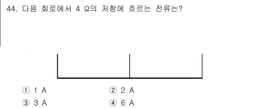 소방시설관리사 2017년 45번 - 주어진 회로에서 4호에 흐르는 전류는 낙인선의 방향과 저항에 따라 결정됩... 에 관한 핵심 기출문제