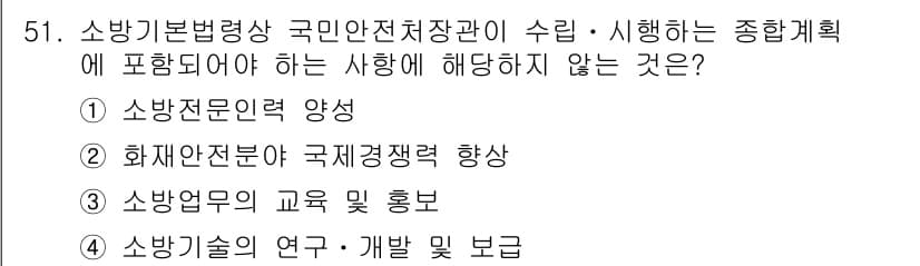 소방시설관리사 2017년 52번 - 정답과 핵심 포인트를 검수 중인 기출문제