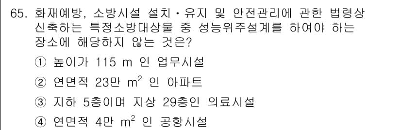 소방시설관리사 2017년 66번 - 정답과 핵심 포인트를 검수 중인 기출문제