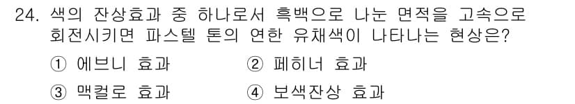 멀티미디어콘텐츠제작전문가 2018년 24번 - 정답과 핵심 포인트를 검수 중인 기출문제