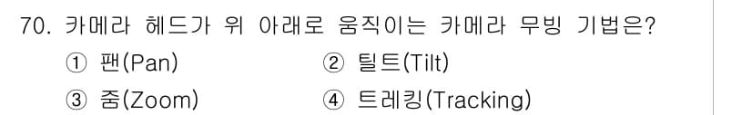멀티미디어콘텐츠제작전문가 2018년 70번 - 정답과 핵심 포인트를 검수 중인 기출문제