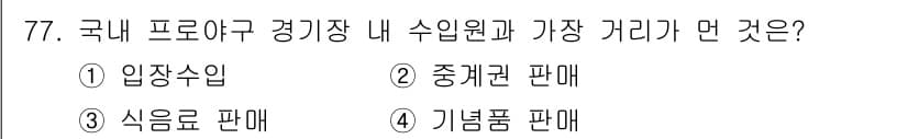 스포츠경영관리사 2017년 77번 - 정답과 핵심 포인트를 검수 중인 기출문제