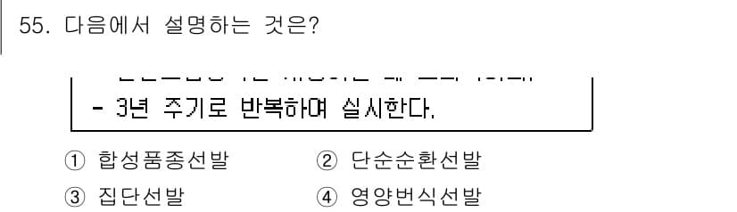 유기농업기사 2018년 55번 - 정답과 핵심 포인트를 검수 중인 기출문제