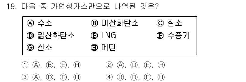 가스산업기사 2018년 19번 - 정답과 핵심 포인트를 검수 중인 기출문제