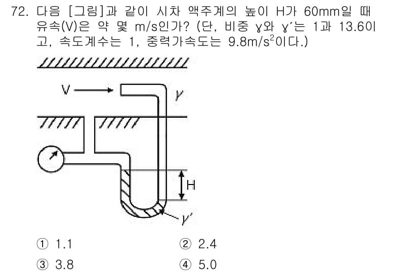 가스산업기사 2018년 73번 - 정답과 핵심 포인트를 검수 중인 기출문제