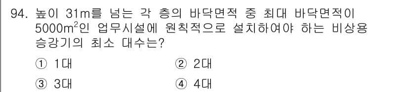 실내건축기사 2018년 95번 - 정답과 핵심 포인트를 검수 중인 기출문제