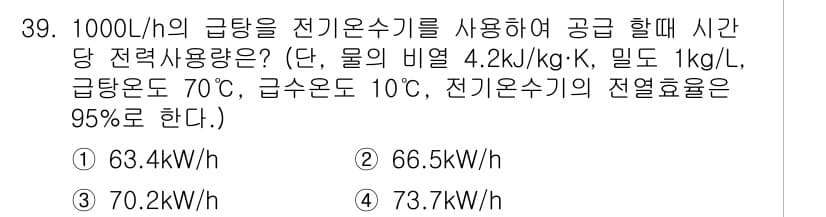 건축설비기사 2018년 39번 - 정답과 핵심 포인트를 검수 중인 기출문제