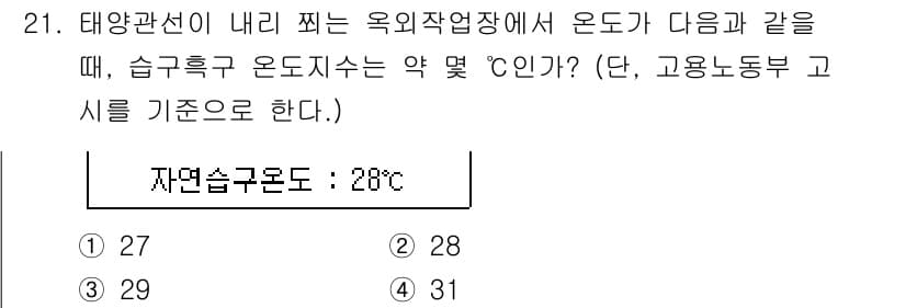 산업위생관리기사 2018년 21번 - 정답과 핵심 포인트를 검수 중인 기출문제