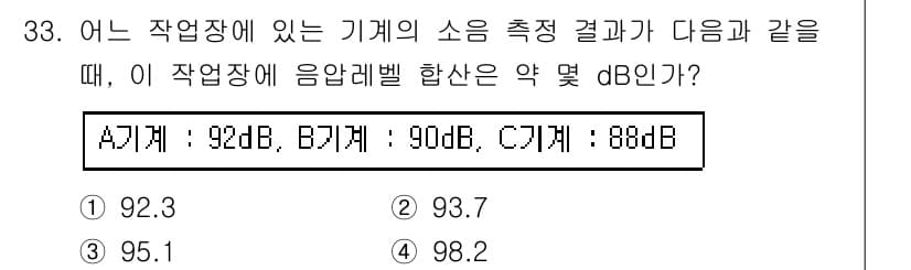 산업위생관리기사 2018년 33번 - 정답과 핵심 포인트를 검수 중인 기출문제