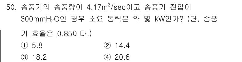 산업위생관리기사 2018년 50번 - 정답과 핵심 포인트를 검수 중인 기출문제