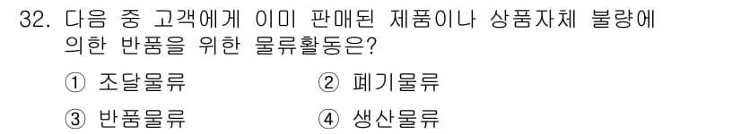 전자상거래운용사 2018년 32번 - 정답과 핵심 포인트를 검수 중인 기출문제