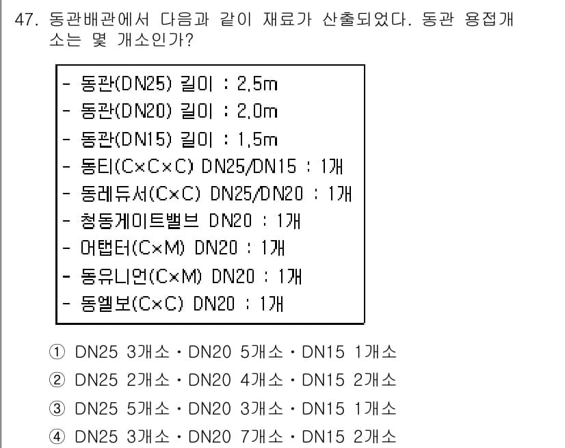 배관기능장 2018년 48번 - 정답과 핵심 포인트를 검수 중인 기출문제