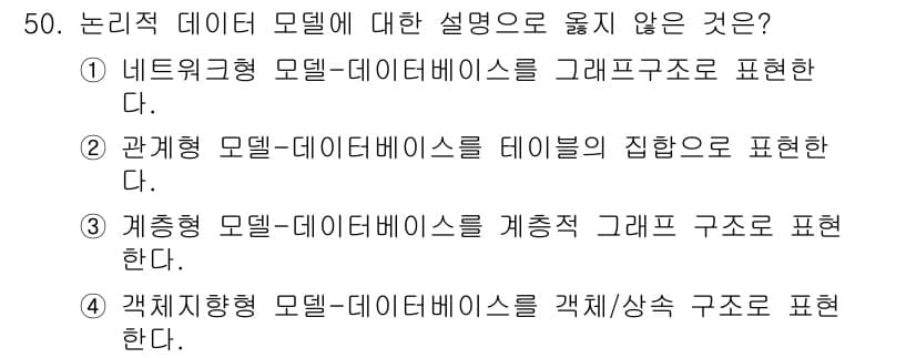 지적기사 2018년 50번 - 정답과 핵심 포인트를 검수 중인 기출문제
