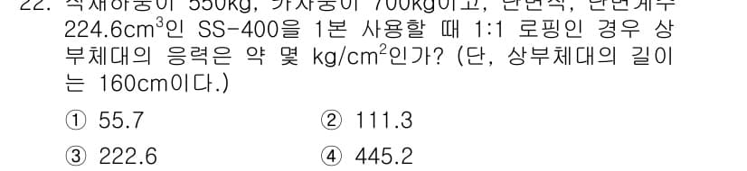 승강기기사 2018년 22번 - 정답과 핵심 포인트를 검수 중인 기출문제